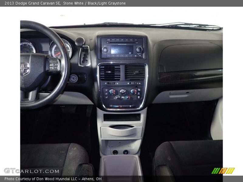 Stone White / Black/Light Graystone 2013 Dodge Grand Caravan SE