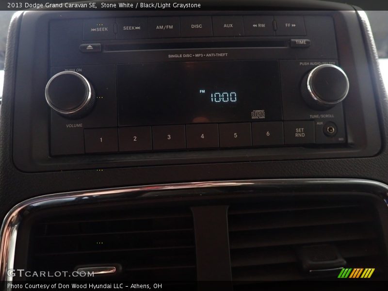 Stone White / Black/Light Graystone 2013 Dodge Grand Caravan SE