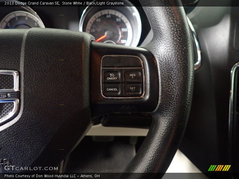 Stone White / Black/Light Graystone 2013 Dodge Grand Caravan SE