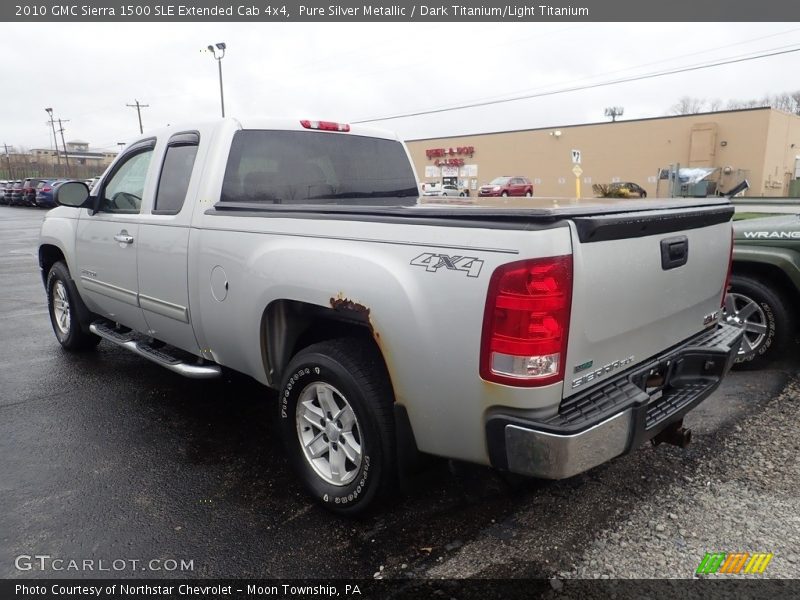 Pure Silver Metallic / Dark Titanium/Light Titanium 2010 GMC Sierra 1500 SLE Extended Cab 4x4