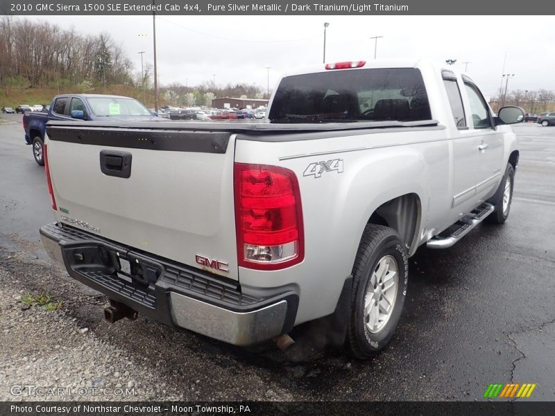 Pure Silver Metallic / Dark Titanium/Light Titanium 2010 GMC Sierra 1500 SLE Extended Cab 4x4