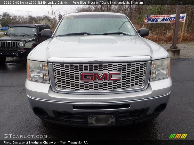 Pure Silver Metallic / Dark Titanium/Light Titanium 2010 GMC Sierra 1500 SLE Extended Cab 4x4