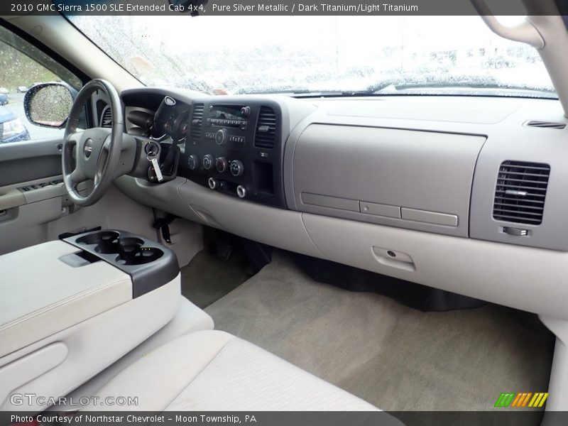Pure Silver Metallic / Dark Titanium/Light Titanium 2010 GMC Sierra 1500 SLE Extended Cab 4x4