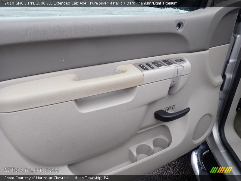 Pure Silver Metallic / Dark Titanium/Light Titanium 2010 GMC Sierra 1500 SLE Extended Cab 4x4