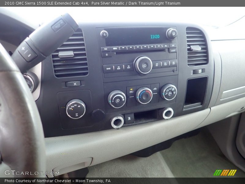 Pure Silver Metallic / Dark Titanium/Light Titanium 2010 GMC Sierra 1500 SLE Extended Cab 4x4