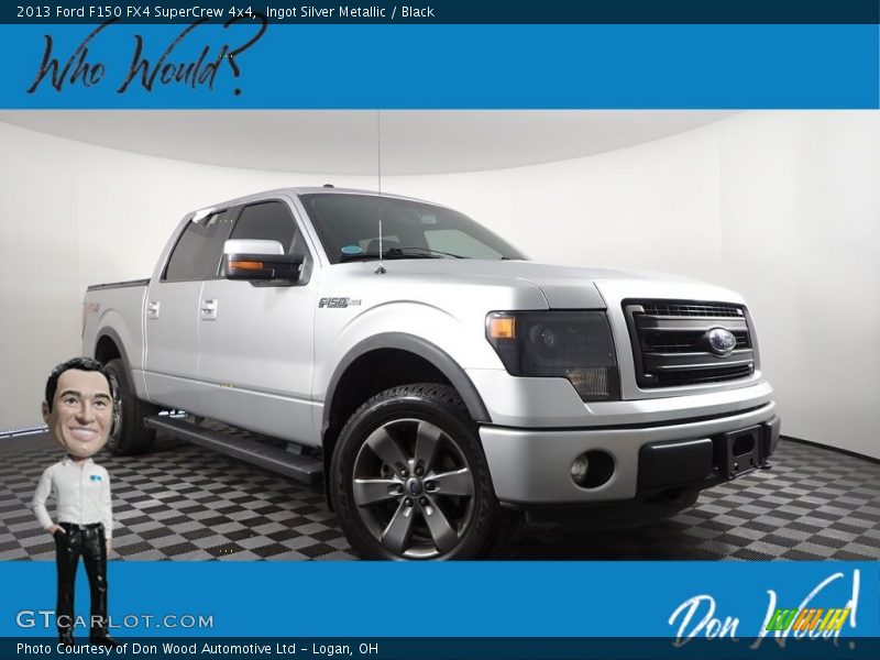 Ingot Silver Metallic / Black 2013 Ford F150 FX4 SuperCrew 4x4