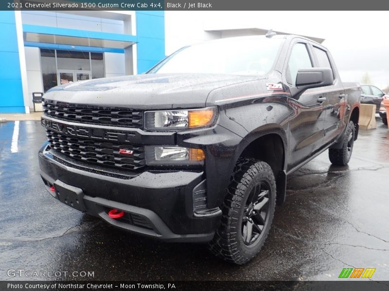 Black / Jet Black 2021 Chevrolet Silverado 1500 Custom Crew Cab 4x4