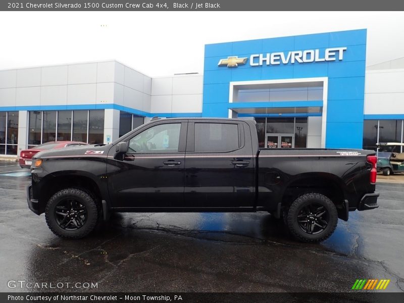 Black / Jet Black 2021 Chevrolet Silverado 1500 Custom Crew Cab 4x4