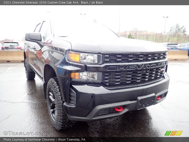 Black / Jet Black 2021 Chevrolet Silverado 1500 Custom Crew Cab 4x4