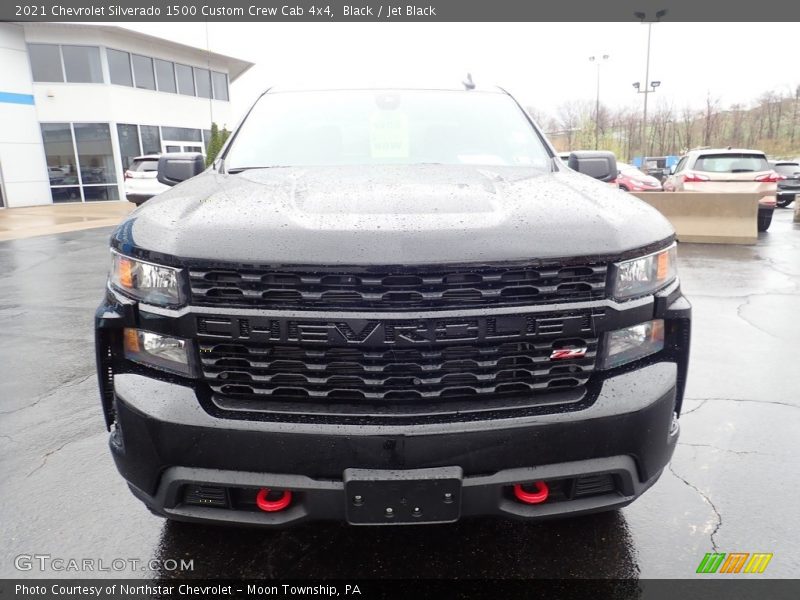 Black / Jet Black 2021 Chevrolet Silverado 1500 Custom Crew Cab 4x4