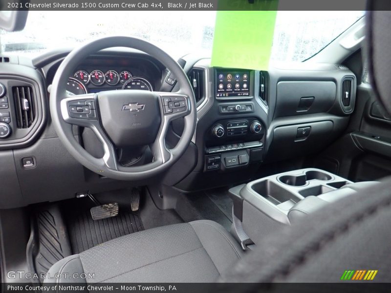 Black / Jet Black 2021 Chevrolet Silverado 1500 Custom Crew Cab 4x4