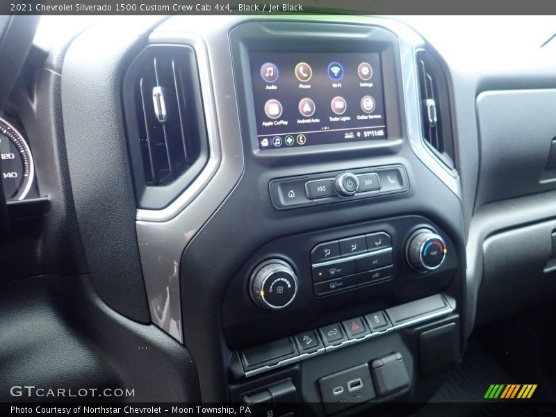 Black / Jet Black 2021 Chevrolet Silverado 1500 Custom Crew Cab 4x4