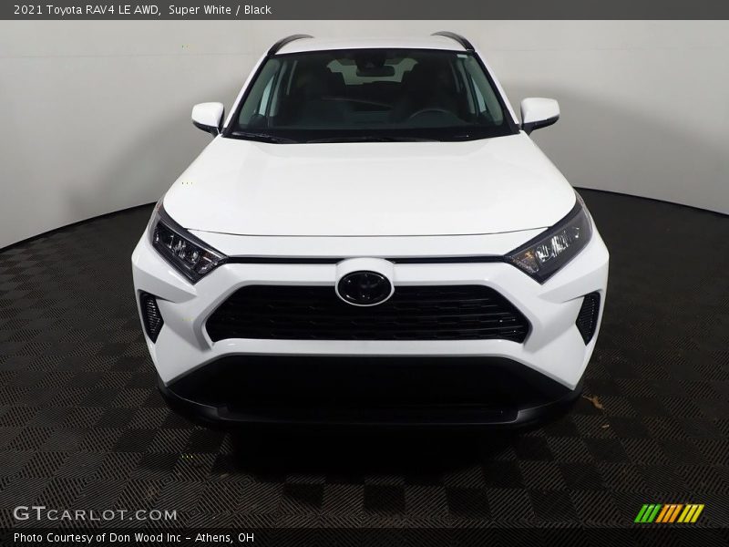 Super White / Black 2021 Toyota RAV4 LE AWD