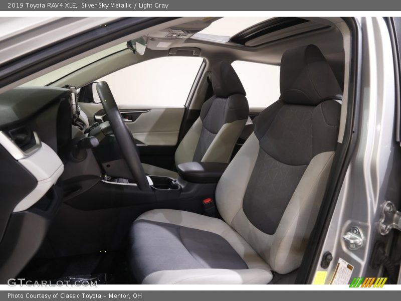 Silver Sky Metallic / Light Gray 2019 Toyota RAV4 XLE