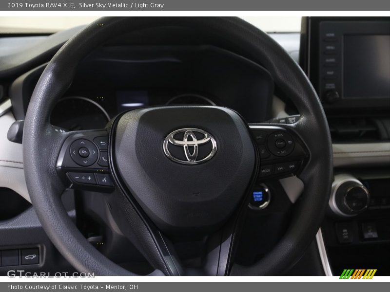 Silver Sky Metallic / Light Gray 2019 Toyota RAV4 XLE