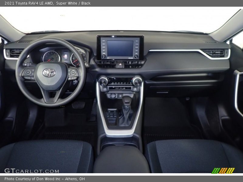 Super White / Black 2021 Toyota RAV4 LE AWD