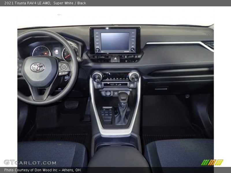 Super White / Black 2021 Toyota RAV4 LE AWD