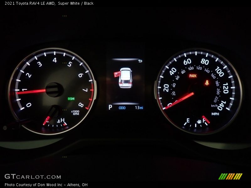 Super White / Black 2021 Toyota RAV4 LE AWD
