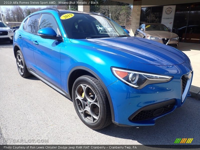 Misano Blue Metallic / Black 2019 Alfa Romeo Stelvio Sport AWD