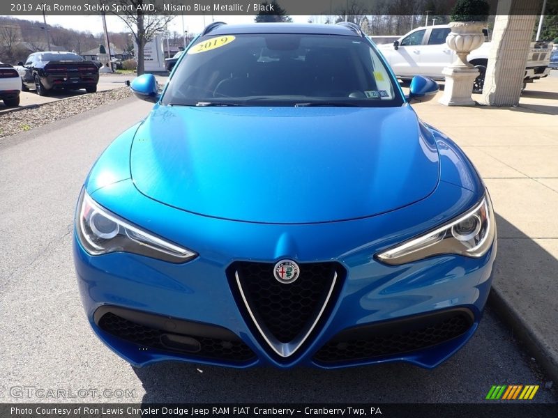 Misano Blue Metallic / Black 2019 Alfa Romeo Stelvio Sport AWD