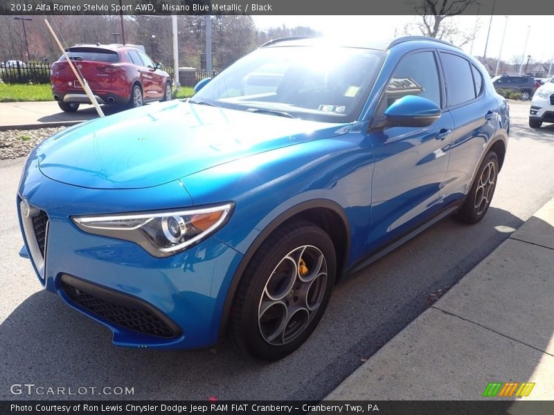 Misano Blue Metallic / Black 2019 Alfa Romeo Stelvio Sport AWD