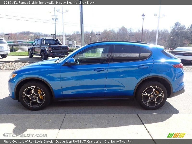 Misano Blue Metallic / Black 2019 Alfa Romeo Stelvio Sport AWD
