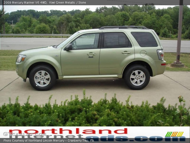 Kiwi Green Metallic / Stone 2009 Mercury Mariner V6 4WD