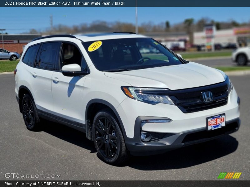 Platinum White Pearl / Black 2021 Honda Pilot Black Edition AWD