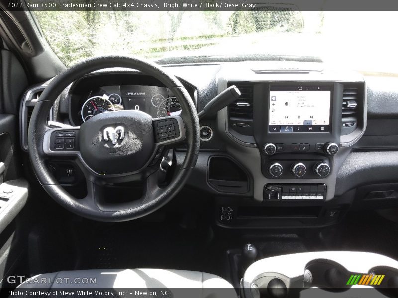 Bright White / Black/Diesel Gray 2022 Ram 3500 Tradesman Crew Cab 4x4 Chassis