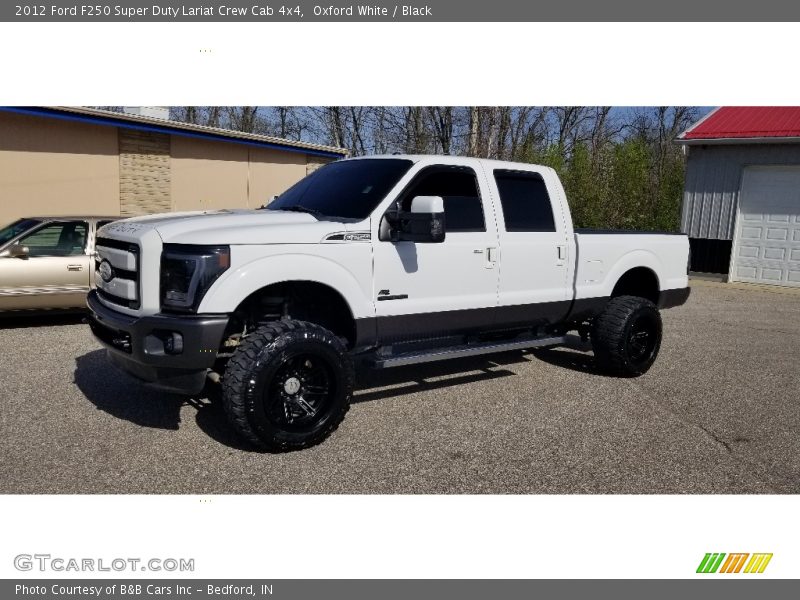 Oxford White / Black 2012 Ford F250 Super Duty Lariat Crew Cab 4x4