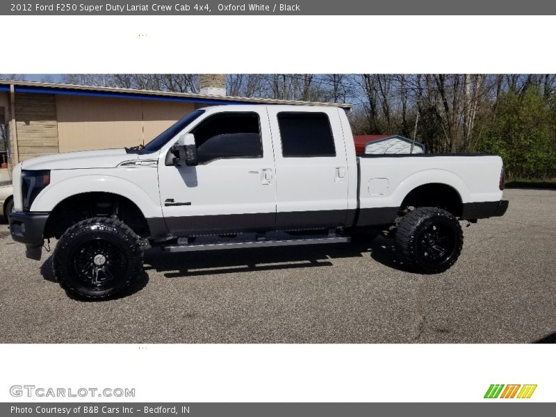 Oxford White / Black 2012 Ford F250 Super Duty Lariat Crew Cab 4x4