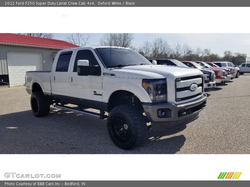Oxford White / Black 2012 Ford F250 Super Duty Lariat Crew Cab 4x4