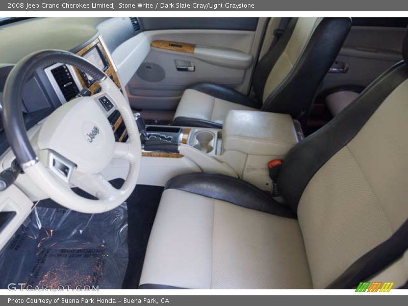 Stone White / Dark Slate Gray/Light Graystone 2008 Jeep Grand Cherokee Limited