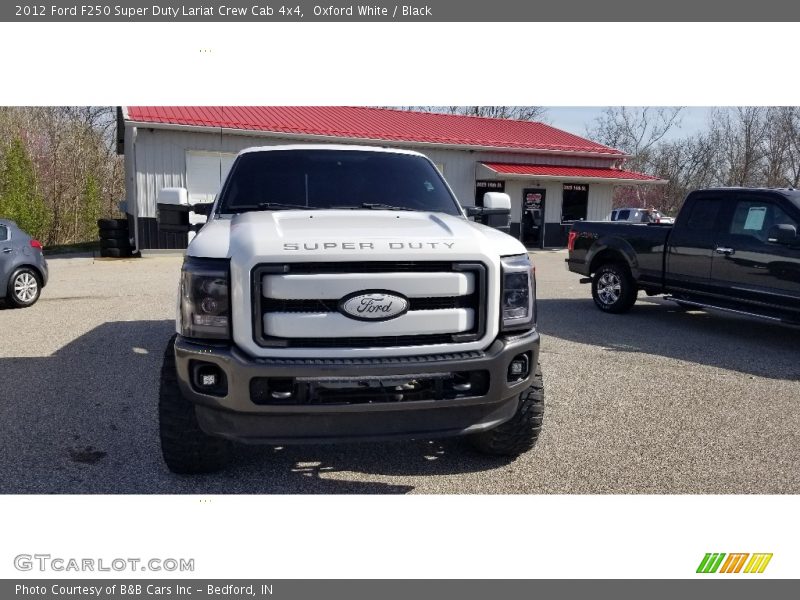Oxford White / Black 2012 Ford F250 Super Duty Lariat Crew Cab 4x4