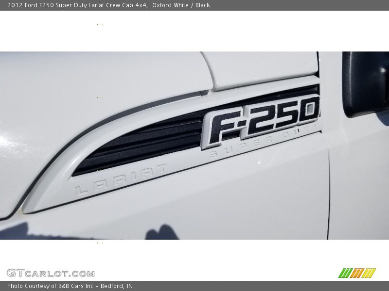 Oxford White / Black 2012 Ford F250 Super Duty Lariat Crew Cab 4x4
