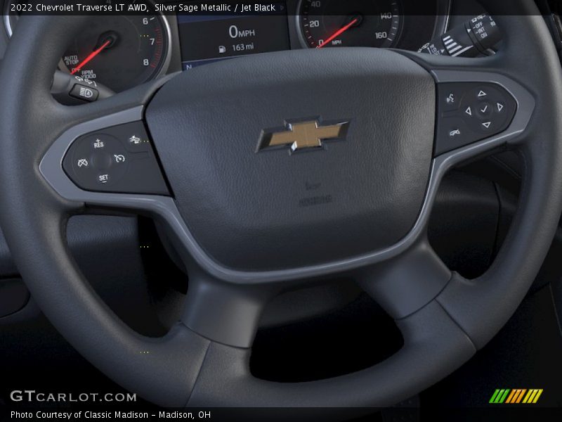Silver Sage Metallic / Jet Black 2022 Chevrolet Traverse LT AWD