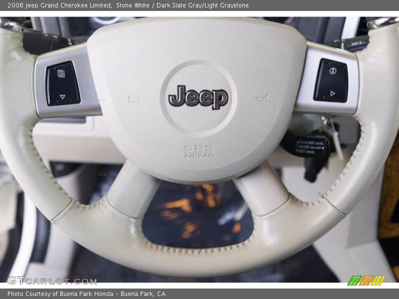 Stone White / Dark Slate Gray/Light Graystone 2008 Jeep Grand Cherokee Limited