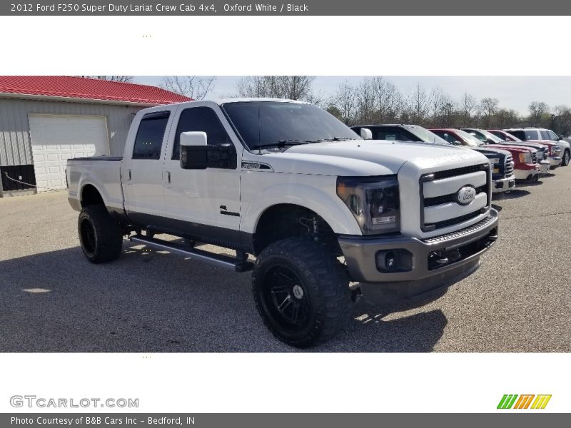 Oxford White / Black 2012 Ford F250 Super Duty Lariat Crew Cab 4x4