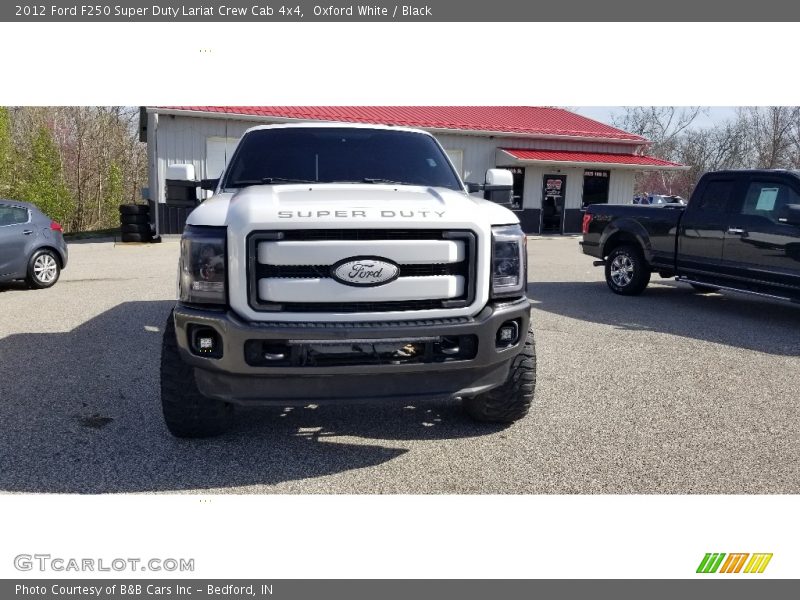 Oxford White / Black 2012 Ford F250 Super Duty Lariat Crew Cab 4x4