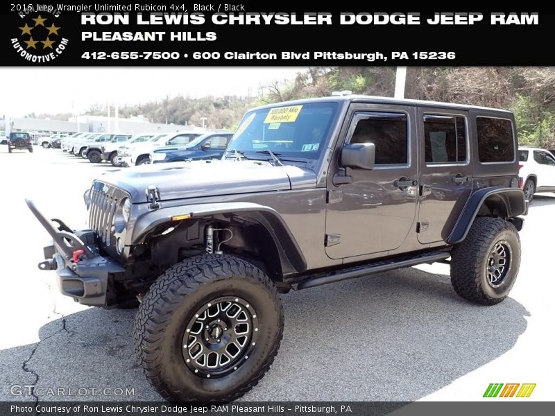 Black / Black 2016 Jeep Wrangler Unlimited Rubicon 4x4