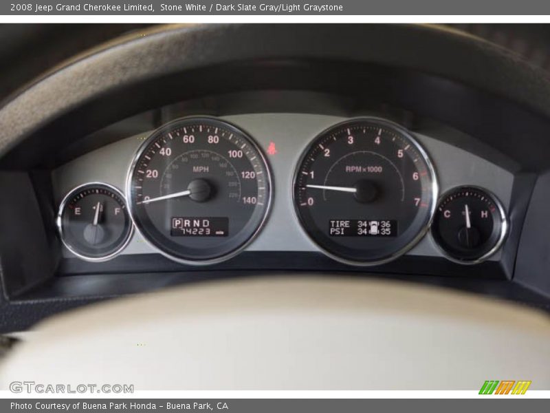 Stone White / Dark Slate Gray/Light Graystone 2008 Jeep Grand Cherokee Limited