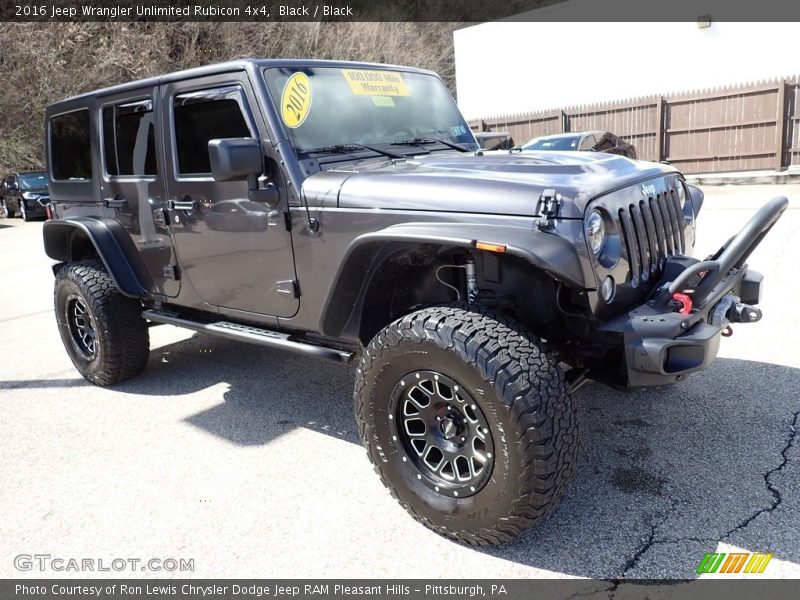 Black / Black 2016 Jeep Wrangler Unlimited Rubicon 4x4