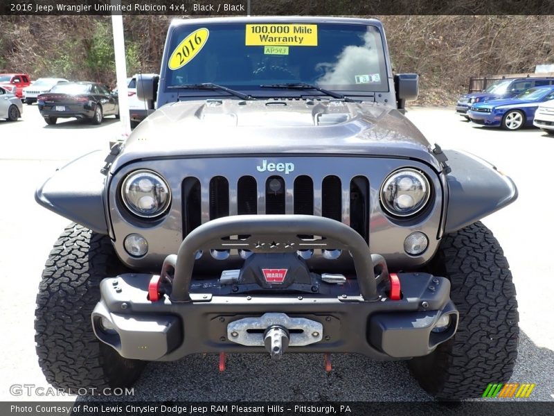 Black / Black 2016 Jeep Wrangler Unlimited Rubicon 4x4