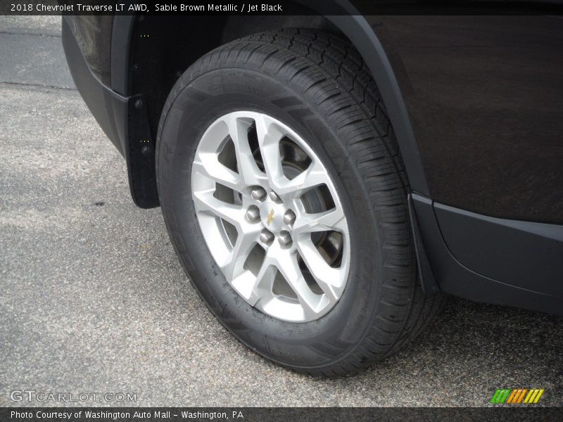Sable Brown Metallic / Jet Black 2018 Chevrolet Traverse LT AWD