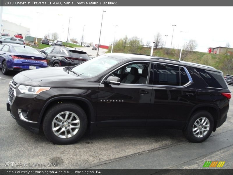 Sable Brown Metallic / Jet Black 2018 Chevrolet Traverse LT AWD