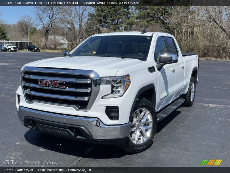 Summit White / Dark Walnut/Slate 2020 GMC Sierra 1500 SLE Double Cab 4WD