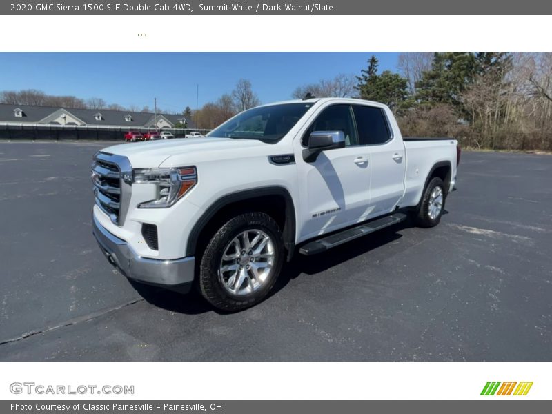Summit White / Dark Walnut/Slate 2020 GMC Sierra 1500 SLE Double Cab 4WD