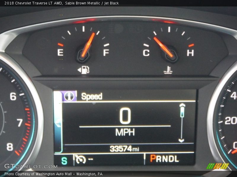 Sable Brown Metallic / Jet Black 2018 Chevrolet Traverse LT AWD