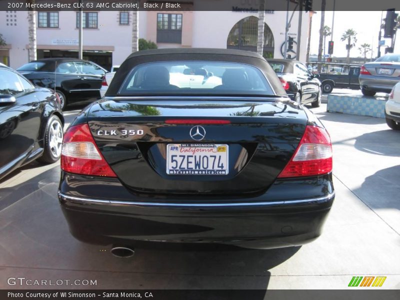 Black / Black 2007 Mercedes-Benz CLK 63 AMG Cabriolet