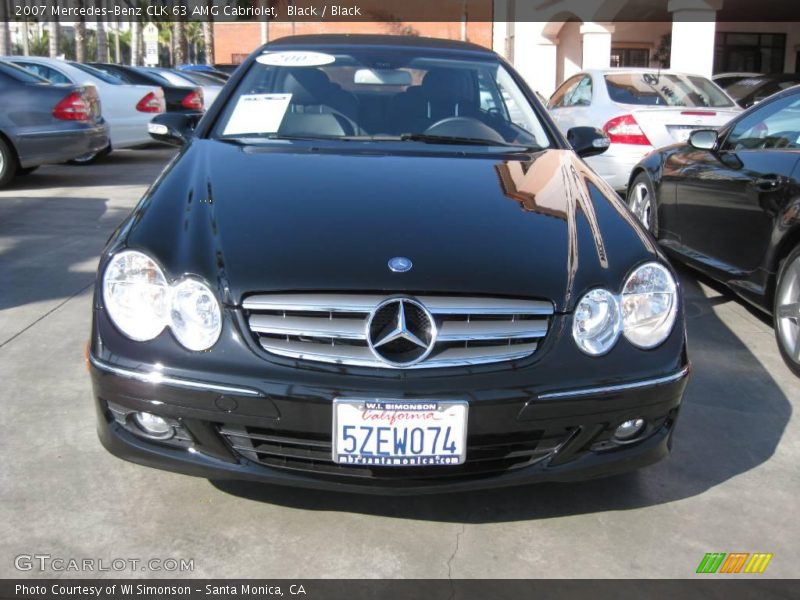 Black / Black 2007 Mercedes-Benz CLK 63 AMG Cabriolet